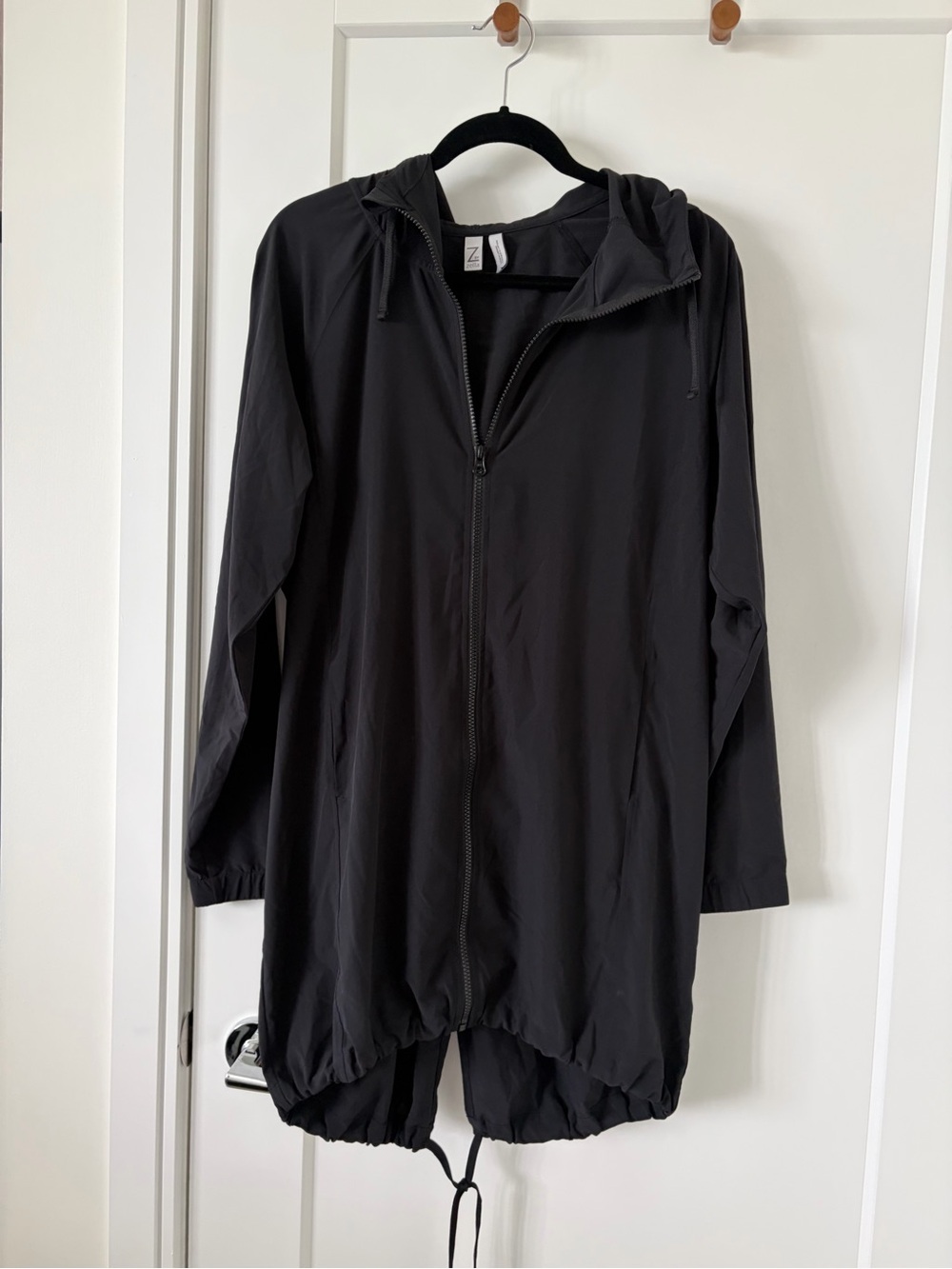 Zella Black Hooded Trench Coat